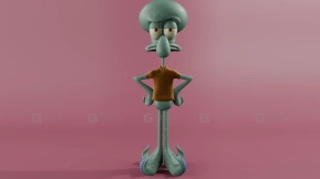 章鱼哥3D模型-Squidward Tentacles 3d Model