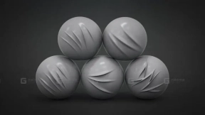 zbrush衣服布料褶皱笔刷 BadKing Set de Brochas para Pliegues