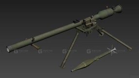 SPG-9火箭筒3D模型-73 - СПГ-9 3D model-73