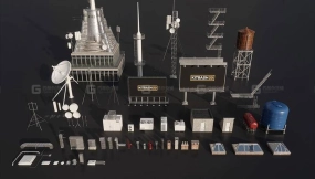 【Kitbash3D】城市屋顶设施 Rooftops