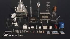 【Kitbash3D】城市屋顶设施 Rooftops