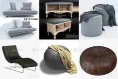 28+现代欧式躺椅沙发凳子椅子模型合集