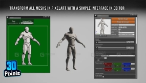 【UE5.0】三维转像素艺术工具 3D to Pixel
