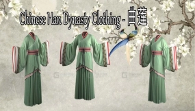 中国风古风汉服魏晋南北朝宫女仕女服饰 