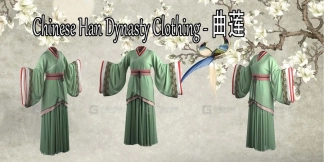 中国风古风汉服魏晋南北朝宫女仕女服饰 