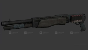 僵尸世界大战中的霰弹枪3D模型-36 - Shotgun from World War Z 3D model-36
