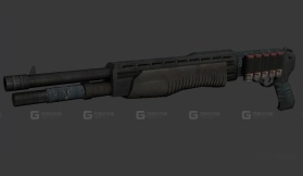 僵尸世界大战中的霰弹枪3D模型-36 - Shotgun from World War Z 3D model-36