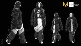 科幻未来时尚羽绒服