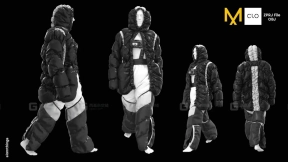 科幻未来时尚羽绒服