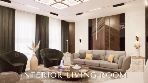 场景-客厅室内设计 - Scene- Living Room Interior Design