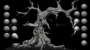 40个zbrush木纹笔刷
