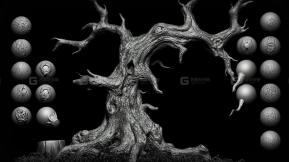 40个zbrush木纹笔刷
