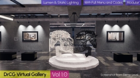 【UE】虚拟现代艺术画廊 - DrCG Contemporary Art Virtual Gallery 1.0