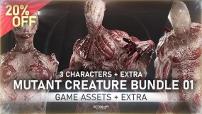 【UE】变异生物捆绑包01 - 游戏资产 + 额外内容  Mutant Creature Bundle 01 - Game Assets + Extra