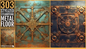 303 风格化蒸汽朋克金属地板 - 303 Stylized Steampunk Metal Floor