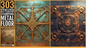 303 风格化蒸汽朋克金属地板 - 303 Stylized Steampunk Metal Floor
