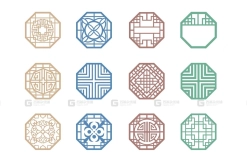 中式古典宫廷边框纹样镂空图案龙凤云AI矢量素材