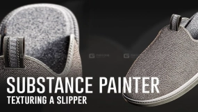 Substance 3D Painter ! 为逼真的拖鞋模型添加纹理 !