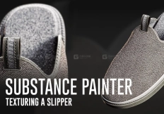 Substance 3D Painter ! 为逼真的拖鞋模型添加纹理 !