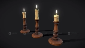 木制烛台 Wooden Candleholders