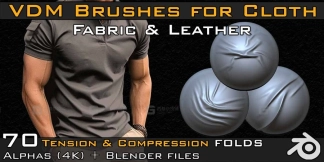 70款VDM布料皮革与织物笔刷Vol 02  70 VDM Brushes Cloth Leather & Fabric Brushes Vol 02