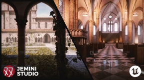 【UE】中世纪模块化教堂（含内部结构）  Medieval Modular Church (With Interiors)