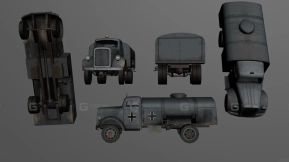 欧宝闪电T-Stoff罐车 - Opel Blitz T-Stoff Tankwagen 3D model-195