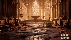 暗夜教堂中世纪神庙环境 Church Of The Night Medieval Temple Environment