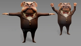 人形法国斗牛犬  Humanoid French Buldog