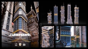 【Asset Smash】未来赛博朋克楼房建筑模型 High Rise