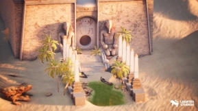【UE】埃及沙漠神庙雕像环境 Desert Temple Environment ( Desert Temple Desert Desert Temple Ancient Temple )