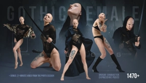 1470+独特哥特女性角色表情姿势 - 1470+ Unique Gothic Female Character Expressive Poses