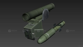 ПТРК短剑反坦克导弹系统3D模型-35 - ПТРК Корсар 3D model-35