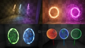 【UE】Mega科幻粒子特效三合一合集包  Mega Sci-Fi Particle FX Bundle 3in1