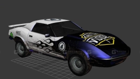 肌肉车火球款 - Musclecar Fire ball 3D model-17