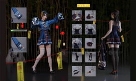 Daz萌系中式僵尸套装含布料 dForce MKTG Cute Zombie Outfit