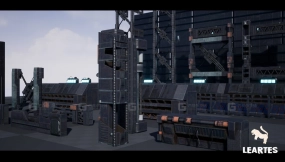【UE】赛博朋克未来主义建筑套装 Cyberpunk   Futuristic Structures Set ( Cyberpunk Pack 21 Assets Futuristic )