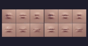 6组嘴巴嘴唇笔刷