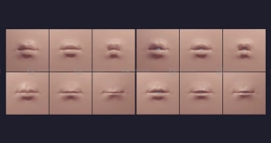 6组嘴巴嘴唇笔刷