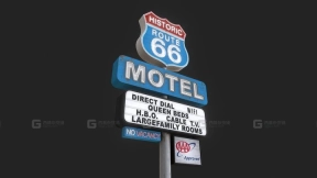 66号公路汽车旅馆标识 - Route 66 Motel Sign