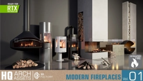 【UE】高质量壁炉模型  HQ Fireplaces Vol. 1