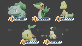 Blender宝可梦模型与动画合集Gen1-5 Pokemon Blender 3D Models and Animations Gen 1-5