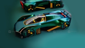 未来概念车 - 已绑定-Futuristic Concept Car - Rigged