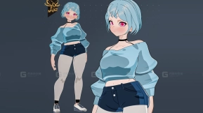 鸣海动漫风格化角色-Narumi Anime Stylized Character