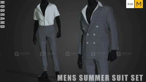 男士夏季西服西装衬衫裤子 Mens - Summer Suit Set