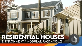 【UE】住宅房屋第二卷 - 模块化套装  Residential Houses Vol.2 - Modular Pack