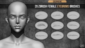 20个女性眉毛画笔