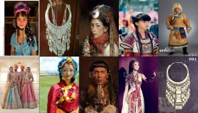 少数民族传统服饰绘画参考素材 Ethnic minority traditional costume painting reference materials