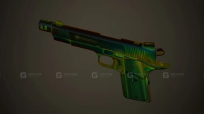 M1911A1辐射手枪 - M1911A1 Радиация 3D model-11