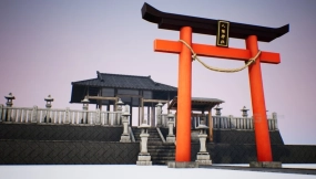 【UE】日本神社资源包 - 模块化170+种组合  Japanese Shrine Pack - Modular 170+ combinations